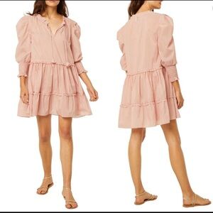 NWT MISA LOS ANGELES Maya Pinstripe Woven Shift Dress M